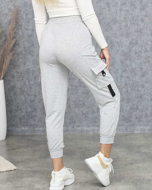 Світло-сірі спортивні штани карго - Одяг