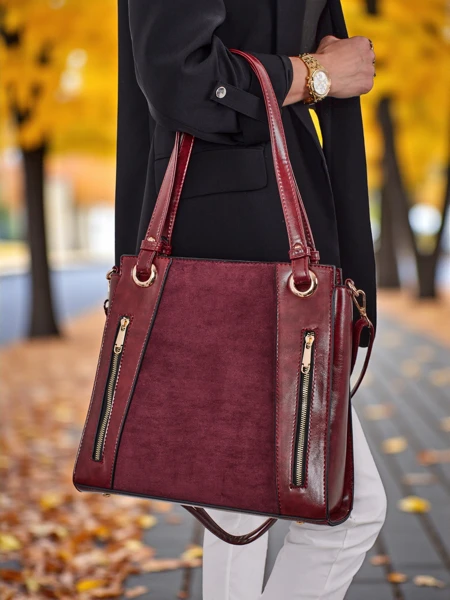 Dámská shopper kabelka z eko kůže Silent Raven