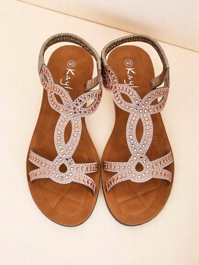 Royalfashion Dámské sandály s ozdobnými pásky Lola Grace