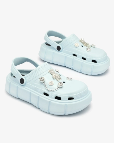 Сині жіночі гумові шльопанці Royalfashion Kooranza