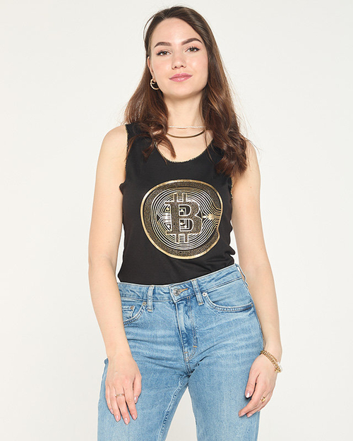 Чорний жіночий топ