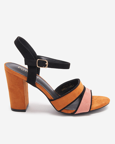 Dámské sandály na sloupku z velblouda Hromm- Shoes