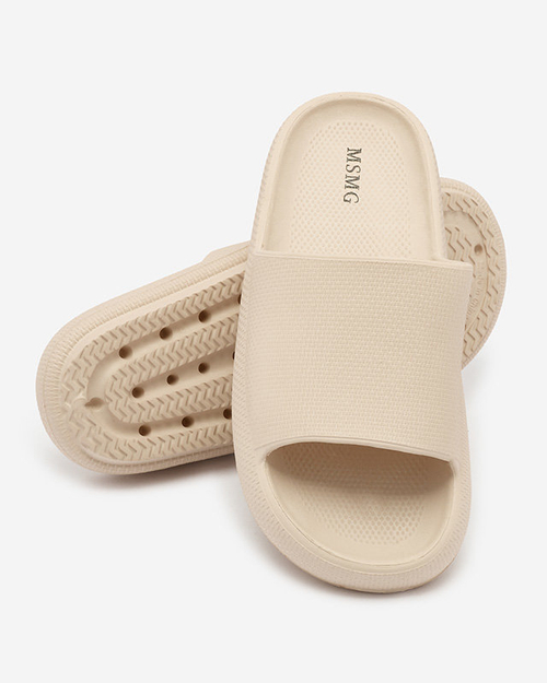 Жіночі гумові шльопанці Royalfashion з тисненням кольору хакі Okeris