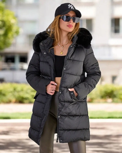 Жіноча стьобана зимова куртка Royalfashion