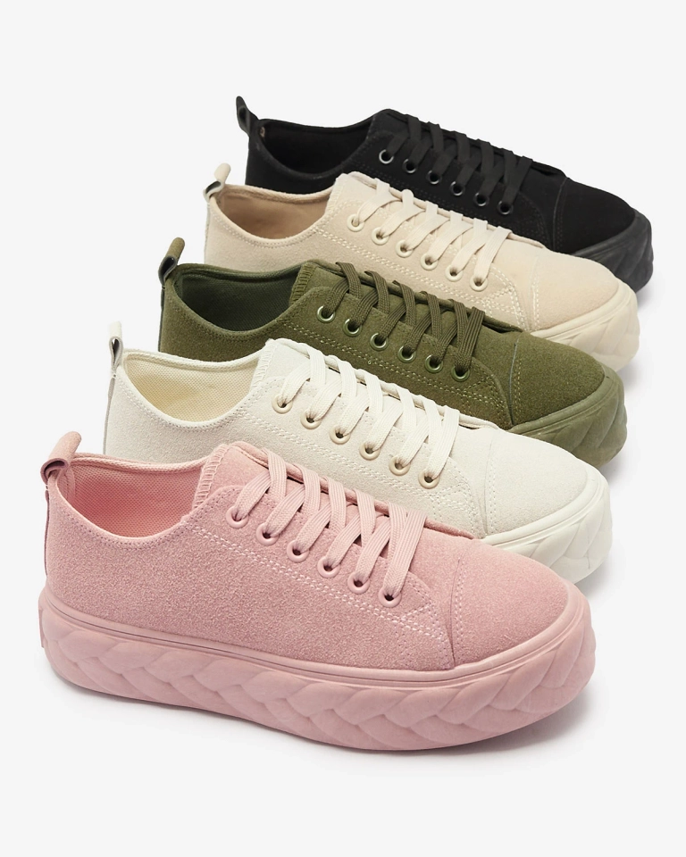 Béžové dámské tenisky na platformě Sedix - Obuv