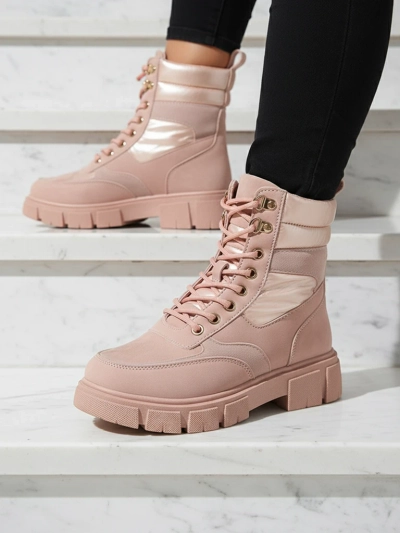 Bootsy Fuego Rosa - Stylové Dámské Boty S Plochým Podpatkem