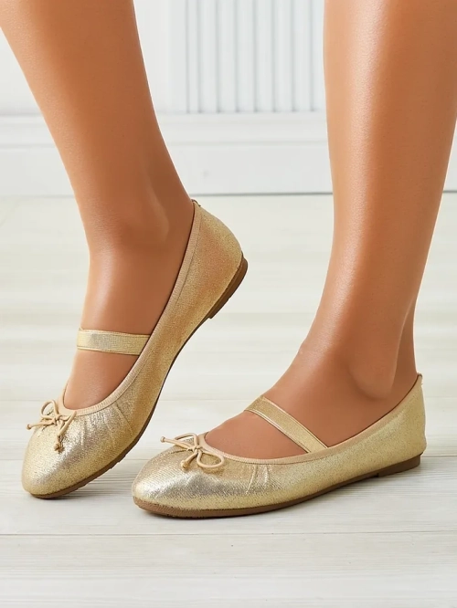 Royalfashion Яскраві жіночі балетки з бантом та еластичною підошвою