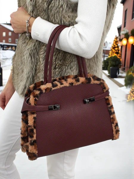 Маленька жіноча сумочка з екошкіри з леопардовим принтом Panthory