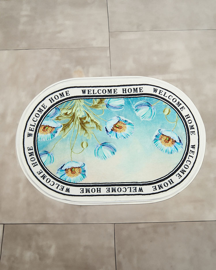 Royalfashion Barevná rohožka s květinami 40x60