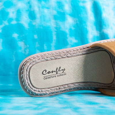 Hnědé dámské pantofle Ysia - obuv