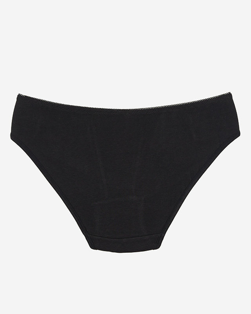 Чорні жіночі трусики з мереживом