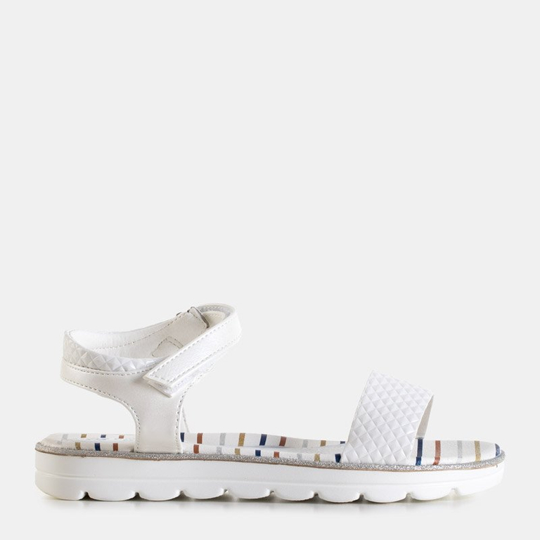OUTLET Dětské bílé ploché sandály Lusita - Obuv