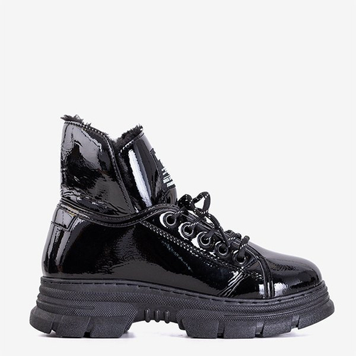 Чорні лаковані жіночі черевики від Rostorie - Взуття