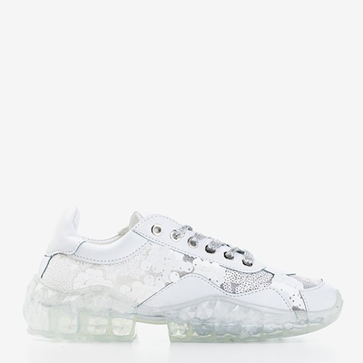 Dámská bílá sportovní obuv s flitry Polja - obuv