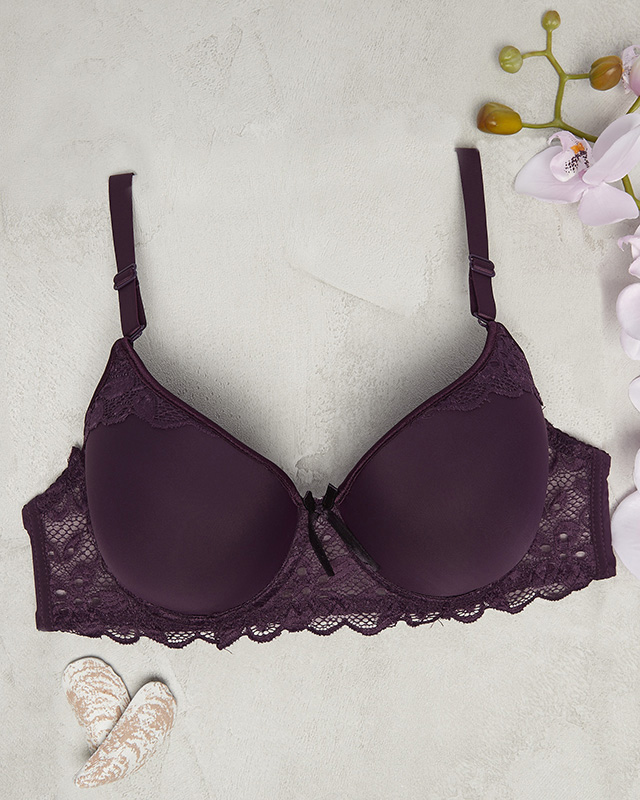 Dámská krajková podprsenka ve fialové barvě - Spodní prádlo
