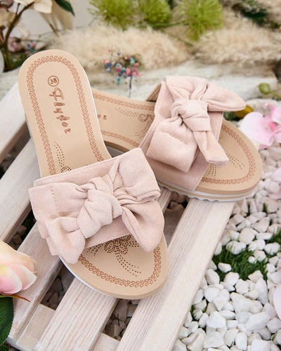 Royalfashion Dámské žabky s mašlí Erinner