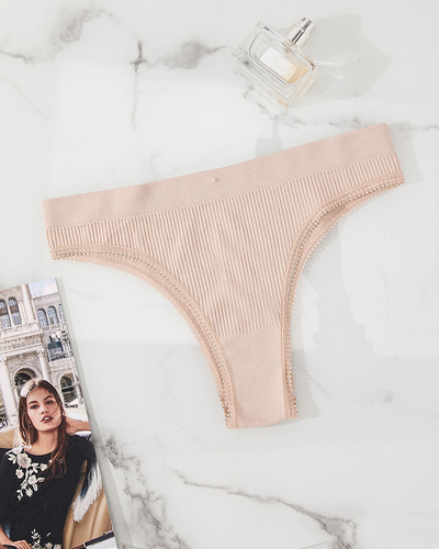 Royalfashion Béžové dámské kalhotky