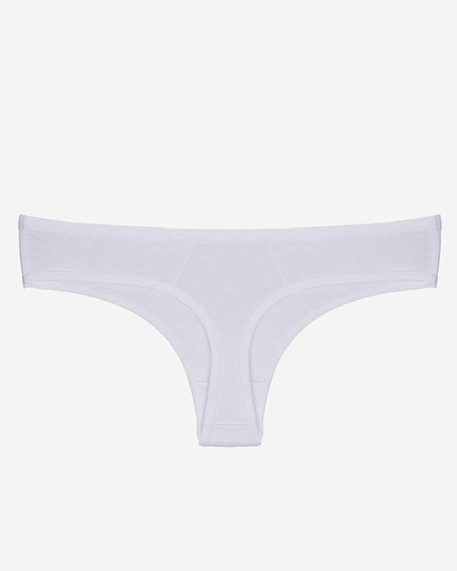 Bílé dámské kalhotky tanga s nápletem - Spodní prádlo