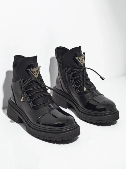 Жіночі ботфорти Elisse на шнурівці з екошкіри