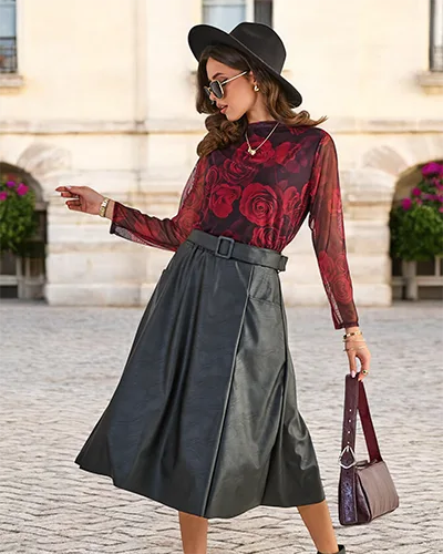 Dámská midi sukně Royalfashion PLUS SIZE