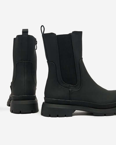 Жіночі черевики Royalfashion Чорні матові Ivajella