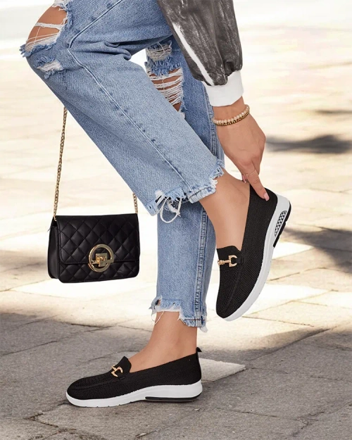 Royalfashion Жіночі тканинні мокасини з декором Ritcae