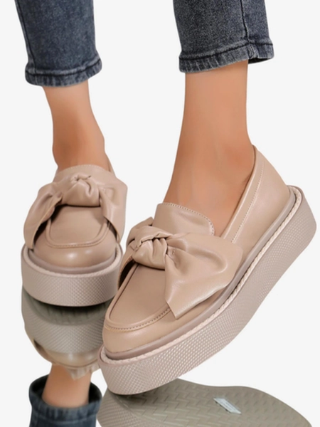 Royalfashion Elegantní dámské mokasíny s mašlí Ortto