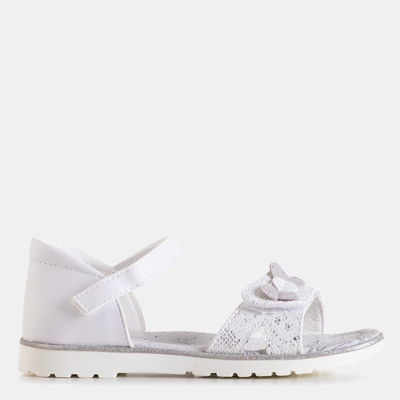 Bílé dětské sandály s mašlí Luisira - Obuv