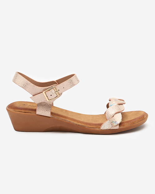 Рожево-золоті жіночі босоніжки Neluna