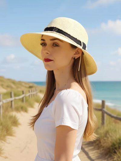 Royalfashion Dámský slaměný klobouk Sunny Meadow