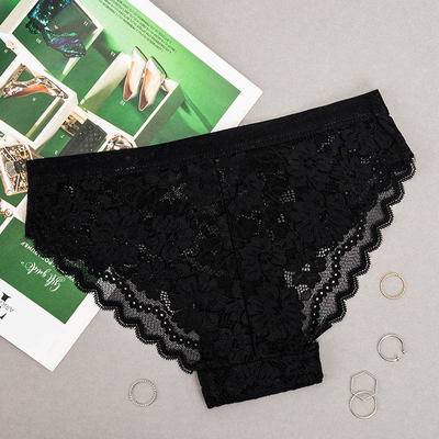 Černé krajkové kalhotky pro ženy - Spodní prádlo
