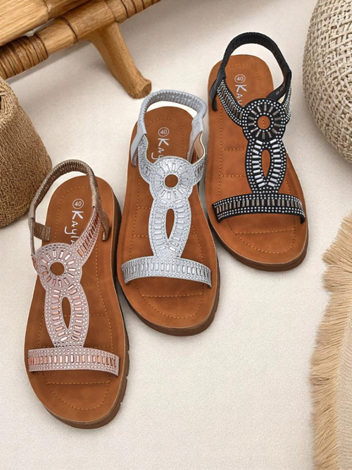 Royalfashion Жіночі сандалі з декоративними ремінцями Ava Shine