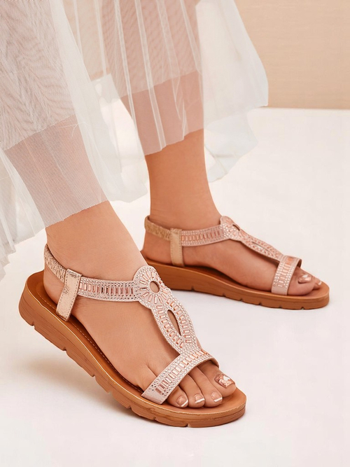 Royalfashion Жіночі сандалі з декоративними ремінцями Ava Shine