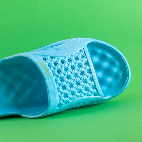 Блакитні жіночі гумові шльопанці Sunilino