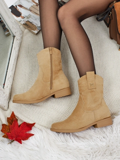 Dámské kotníkové boty z eko-semiše Kelmoria