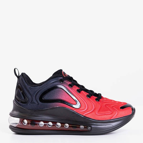 Чорне та червоне чоловіче спортивне взуття на прозорій підошві Aierda - Взуття