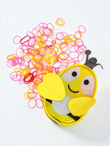 Royalfashion Vícebarevné silikonové gumičky Včelka