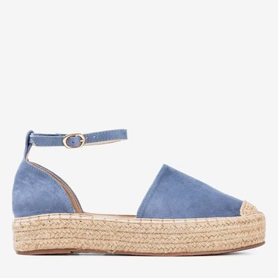 Modré dámské espadrily na platformě Marcita - Obuv 1
