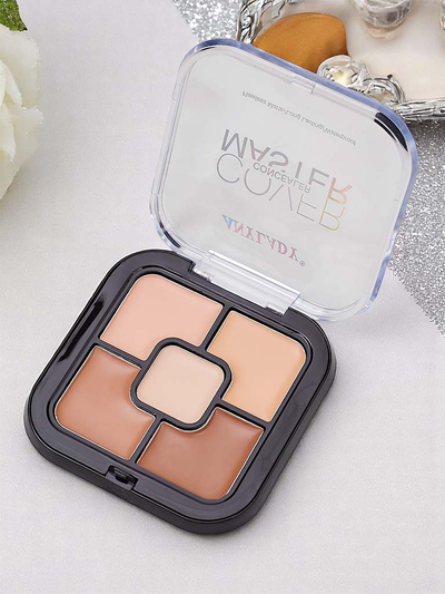 Matující a voděodolná konturovací paleta s 5 korektory v nude odstínu 02