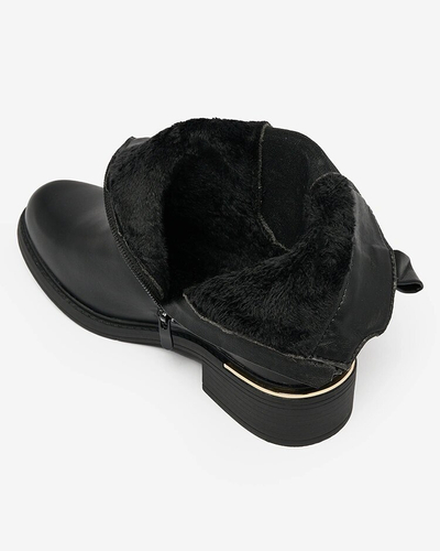 Royalfashion Чорні жіночі черевики a'la sztyblety екошкіра Frince