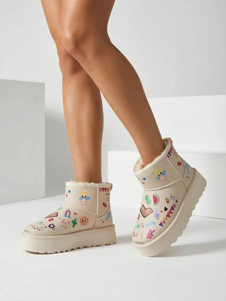 Royalfashion Krátké dámské sněhule s nálepky Hanaga