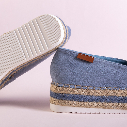 Блакитні жіночі еспадрильї на платформі Molandia