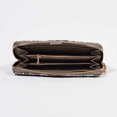 Зелений жіночий великий гаманець з модним візерунком - Аксесуари