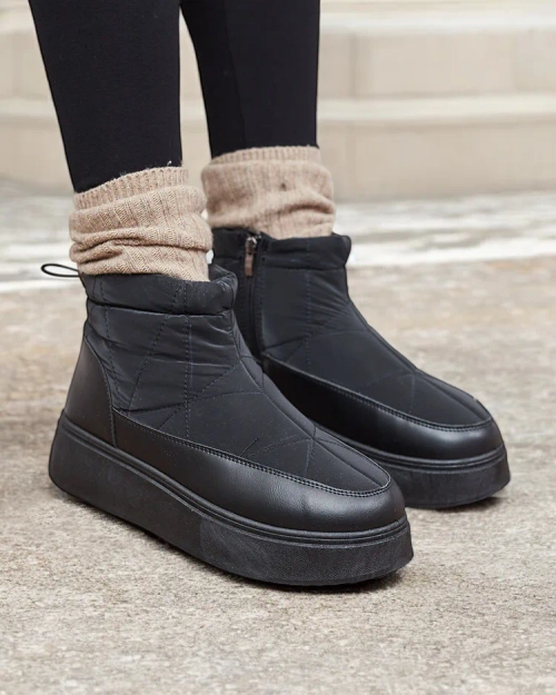 Жіночі снігоступи Royalfashion чорного кольору Fopinia