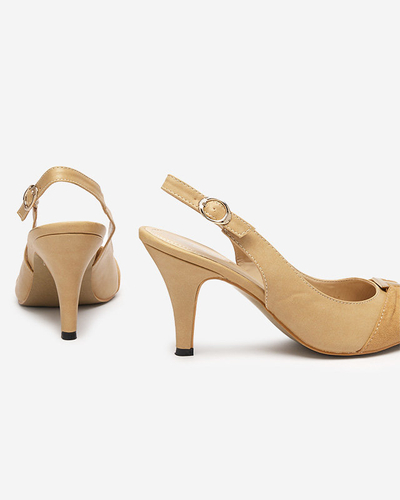 Dámské béžové lodičky na jehlovém podpatku Riviera - Shoes
