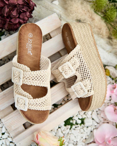 Royalfashion Жіночі шльопанці Olcana на платформі