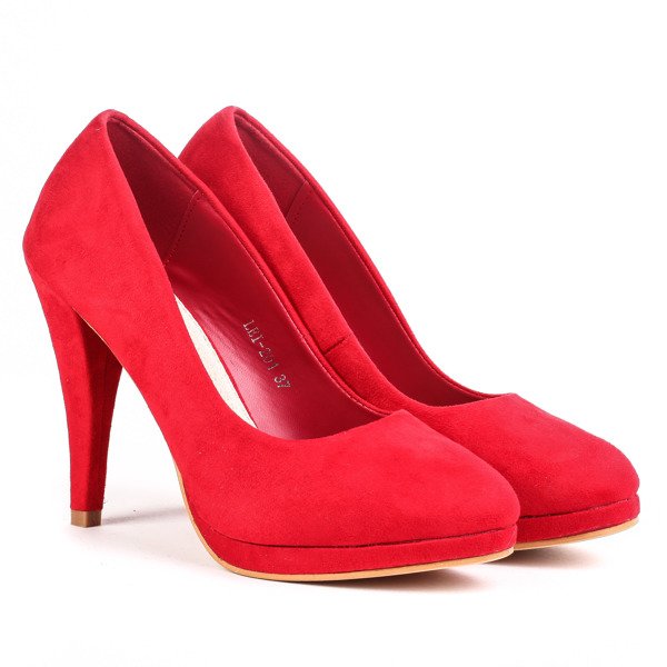 Czerwone czółenka na platformie Custo - Obuwie