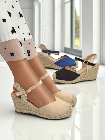 Royalfashion Dámské sandály na klínku Solara Espadrilles