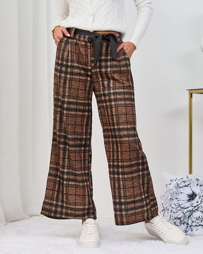 Жіночі широкі штани Royalfashion Camel