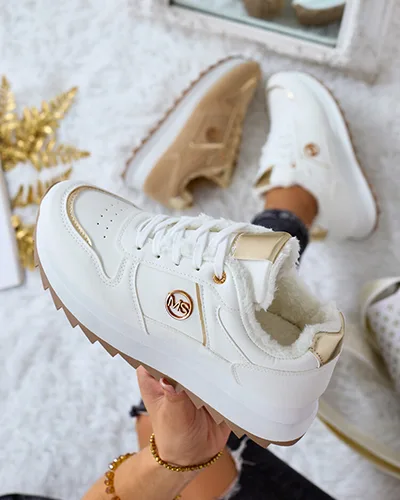 Royalfashion Zateplené dámské tenisky s kožíškem Boris